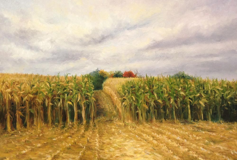 Corn field painting