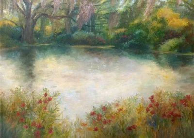 Wild Flowers at Middleton Plantation - painting by Lisa Strazza