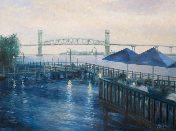 Wilmington Nights painting by Lisa Strazza