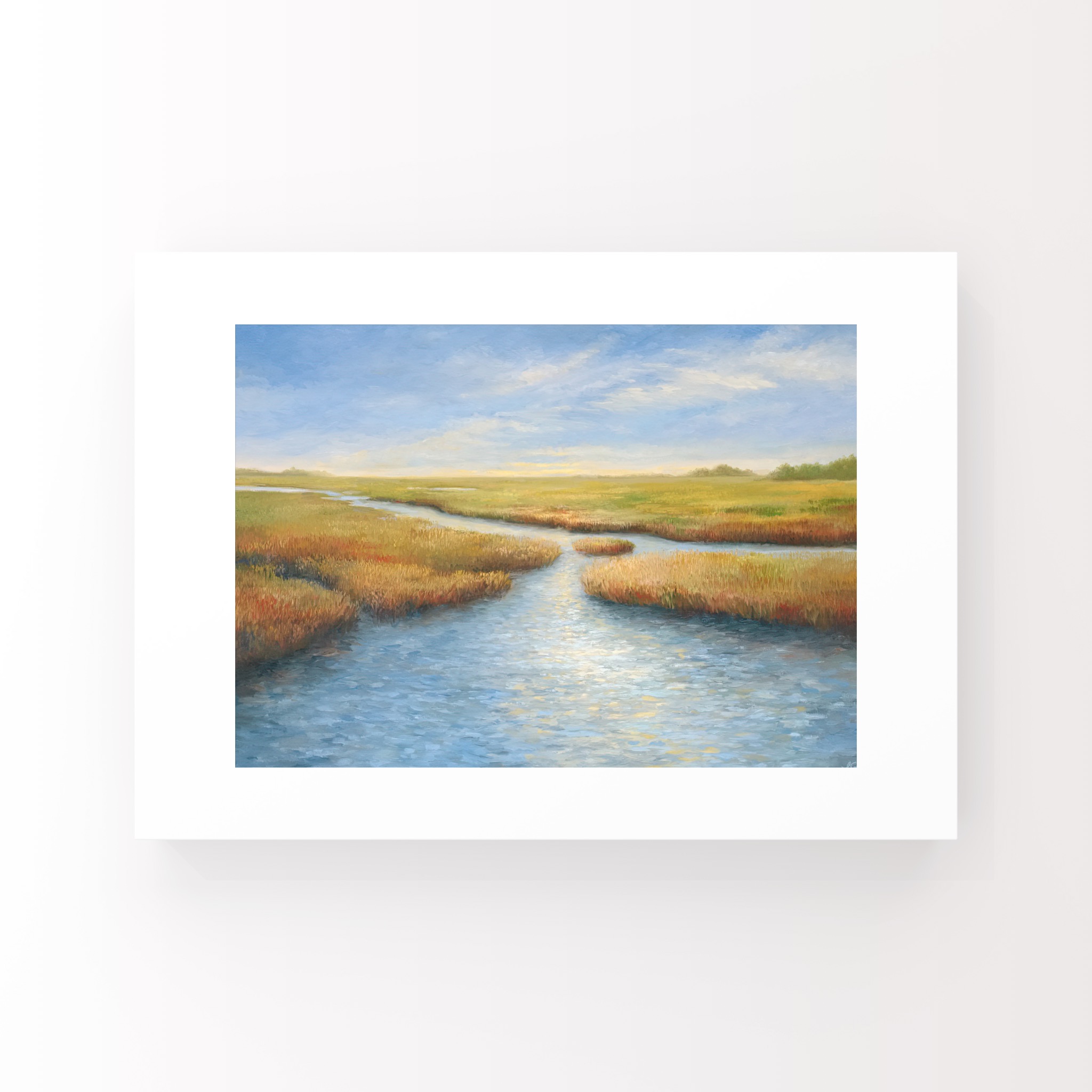 A New Day - Marsh painting by Lisa Strazza