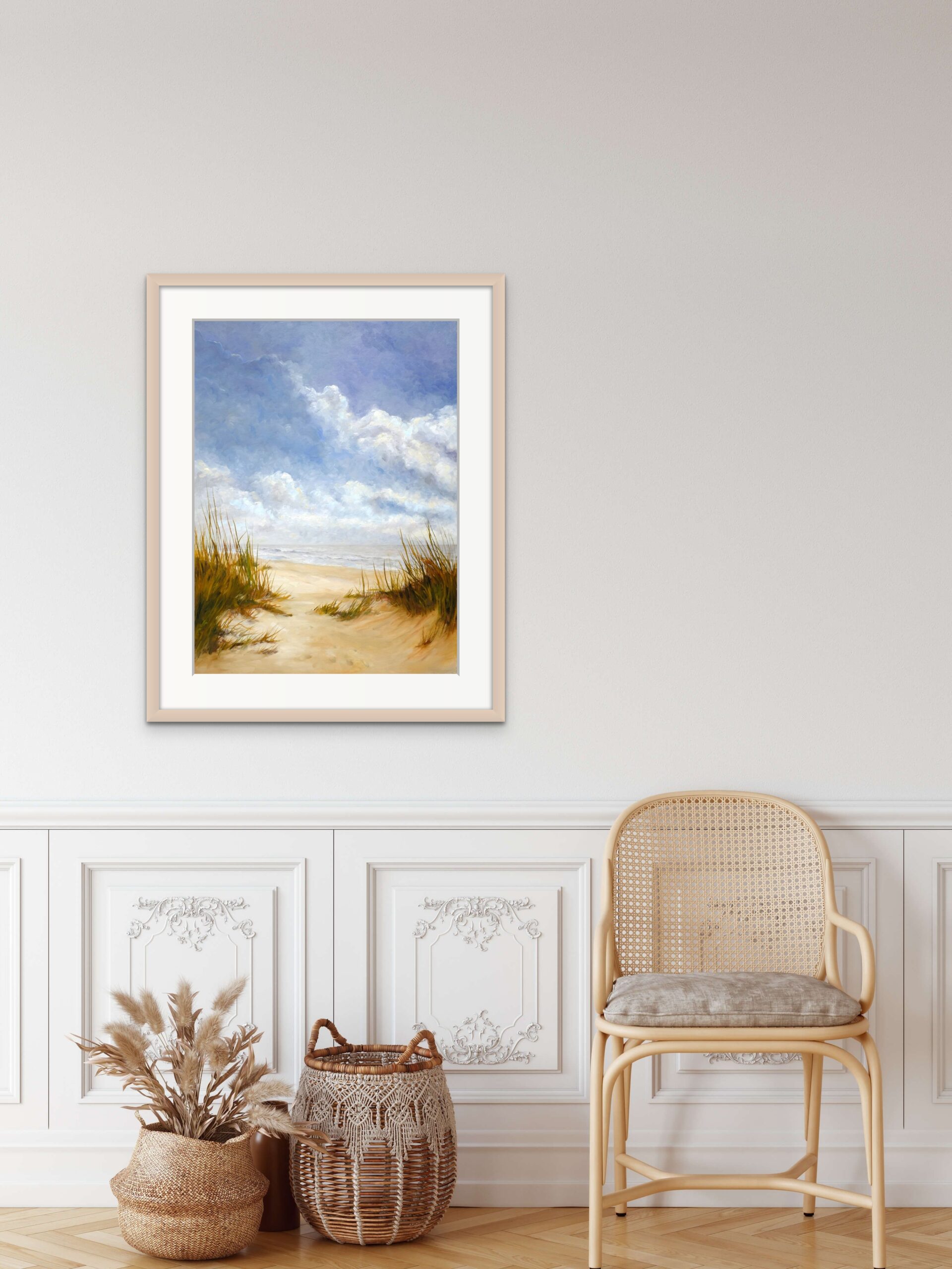 Fly Away with Me painting - this is a print on wall matted and framed