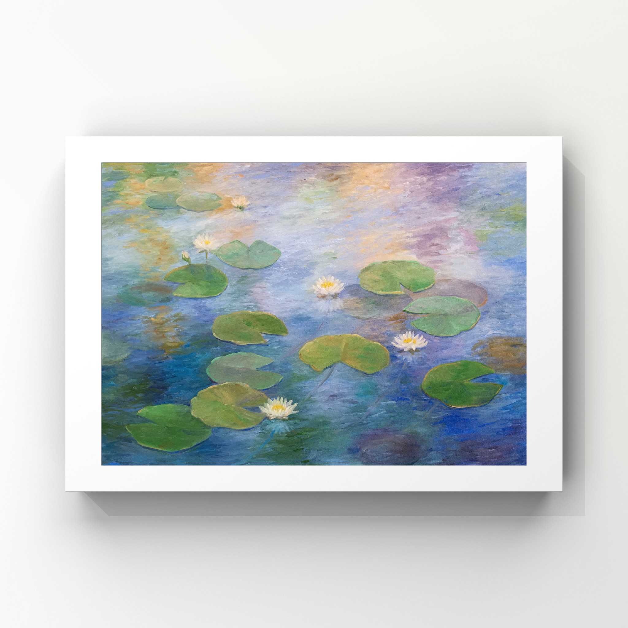 Peaceable Lilly Pond Print by Lisa Strazza